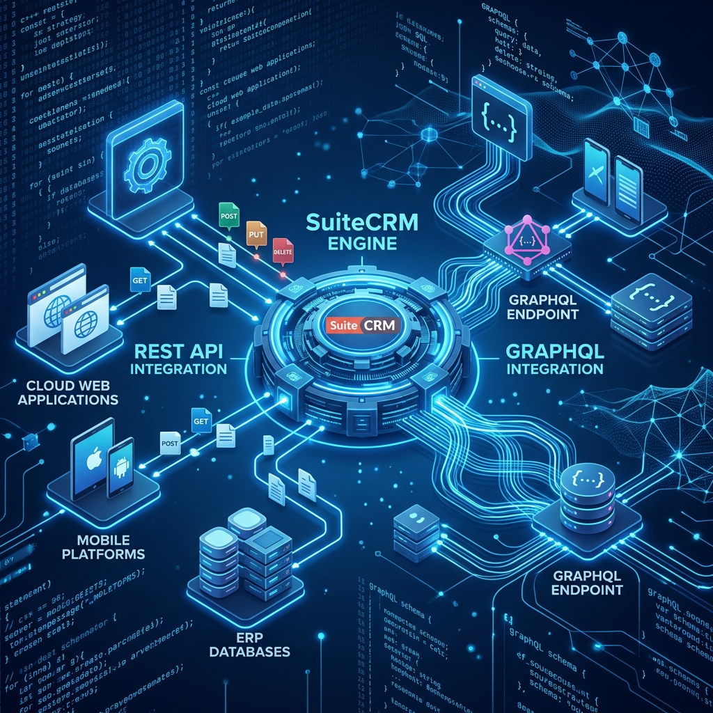 SuiteCRM REST API ve GraphQL Entegrasyon Rehberi: Özel Yazılım ve ERP Bağlantıları